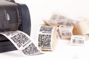 Etikettskriver med QR kode Etikettskriver med QR kode